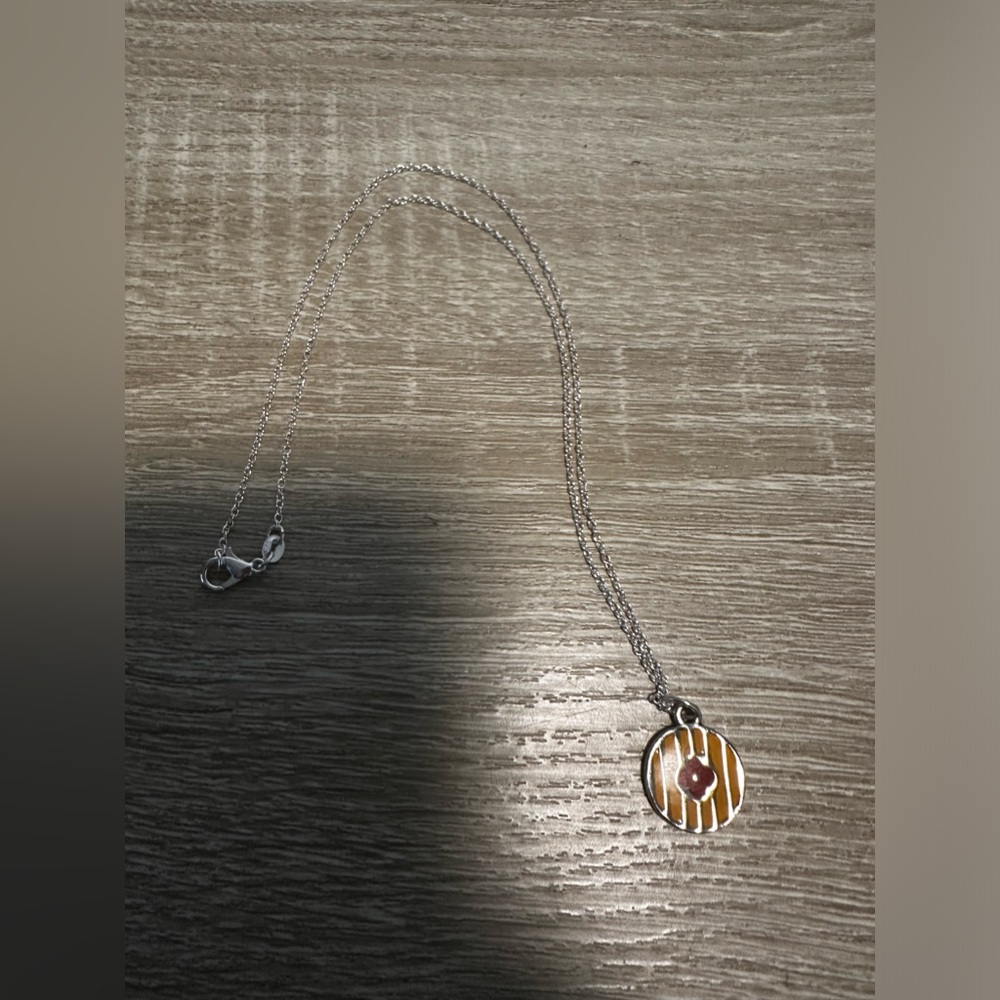 😍Reversible LV Pendent with 925 Silver Necklace😍